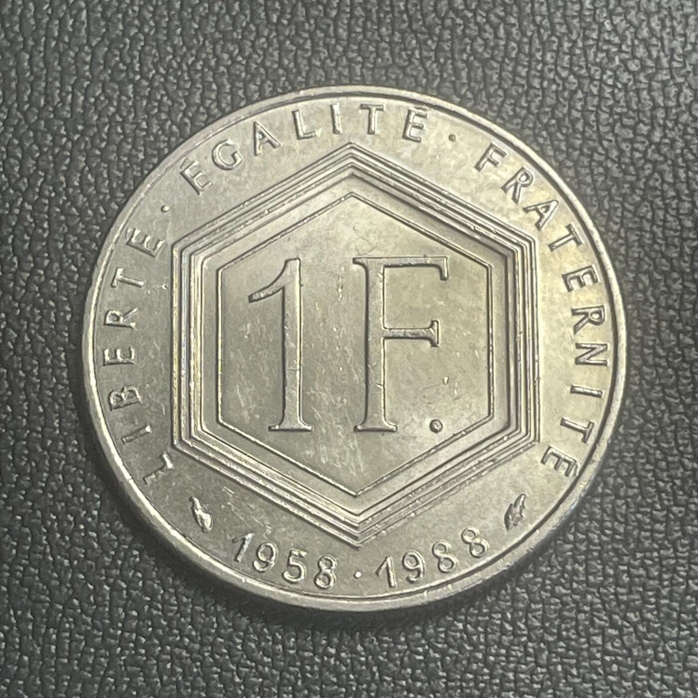 回流0218 新春快乐，马年大吉！ 法国1988年1法郎纪念币 戴高乐将军逝世30周年 