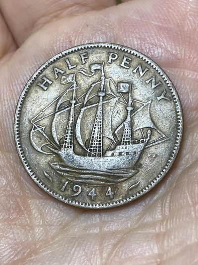 2026年第三十场(总第一百九十九场）英国一线回流散币特拍第二场(免佣金) - 英国🇬🇧1944年半便士(乔治六世第一版)