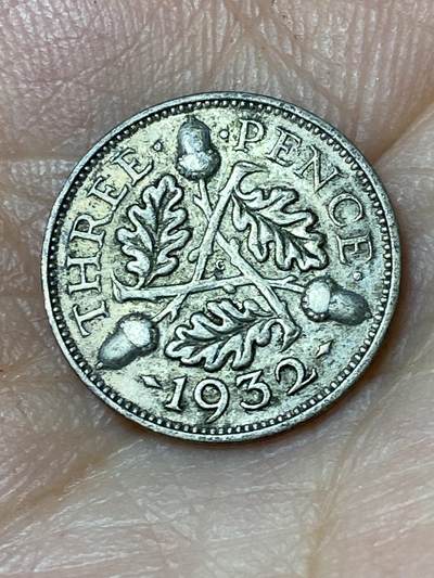 2026年第三十场(总第一百九十九场）英国一线回流散币新春特拍第二场(免佣金) - 英国🇬🇧1932年3便士银币(乔治五世第四版，500银)