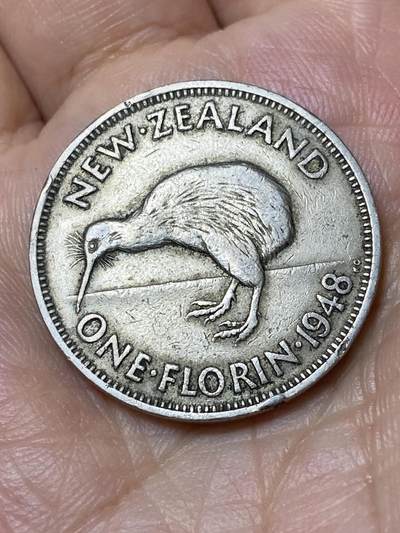 2026年第三十场(总第一百九十九场）英国一线回流散币新春特拍第二场(免佣金) - 新西兰🇳🇿1948年1弗洛林(乔治六世第三版首发年)