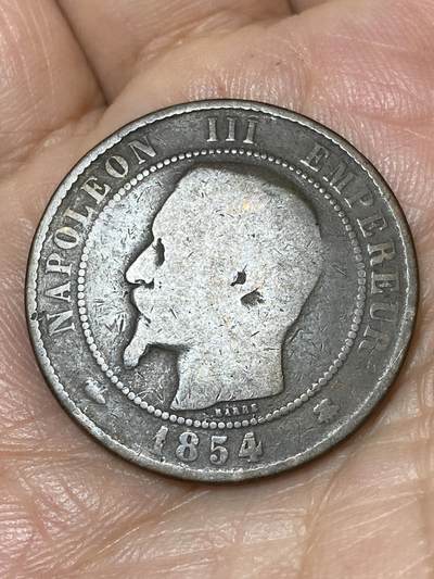 2026年第三十场(总第一百九十九场）英国一线回流散币特拍第二场(免佣金) - 法兰西第二帝国1854年10生丁(拿破仑三世第一版)