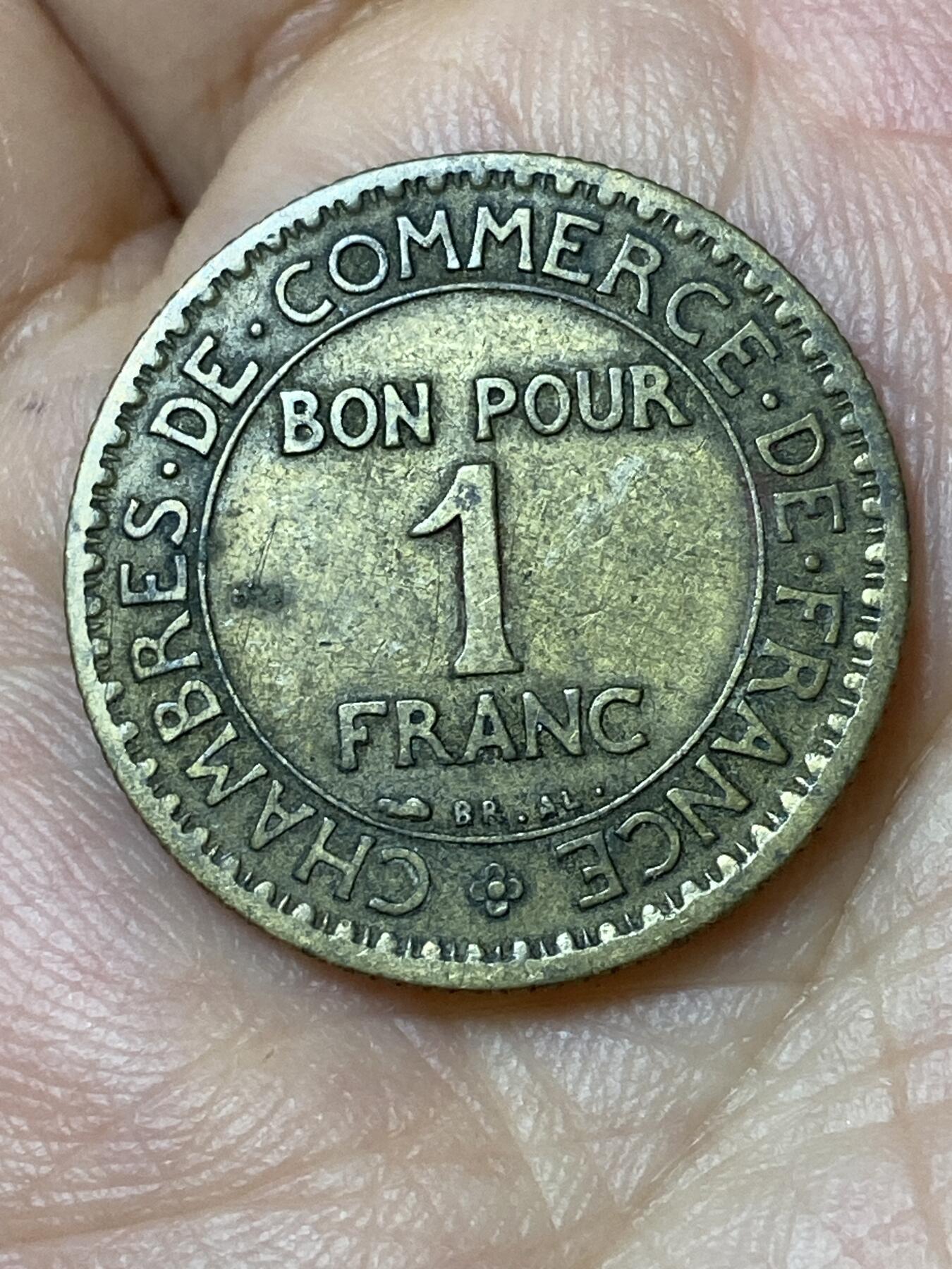 2026年第三十场(总第一百九十九场）英国一线回流散币特拍第二场(免佣金) 法兰西第三共和国1922年1法郎