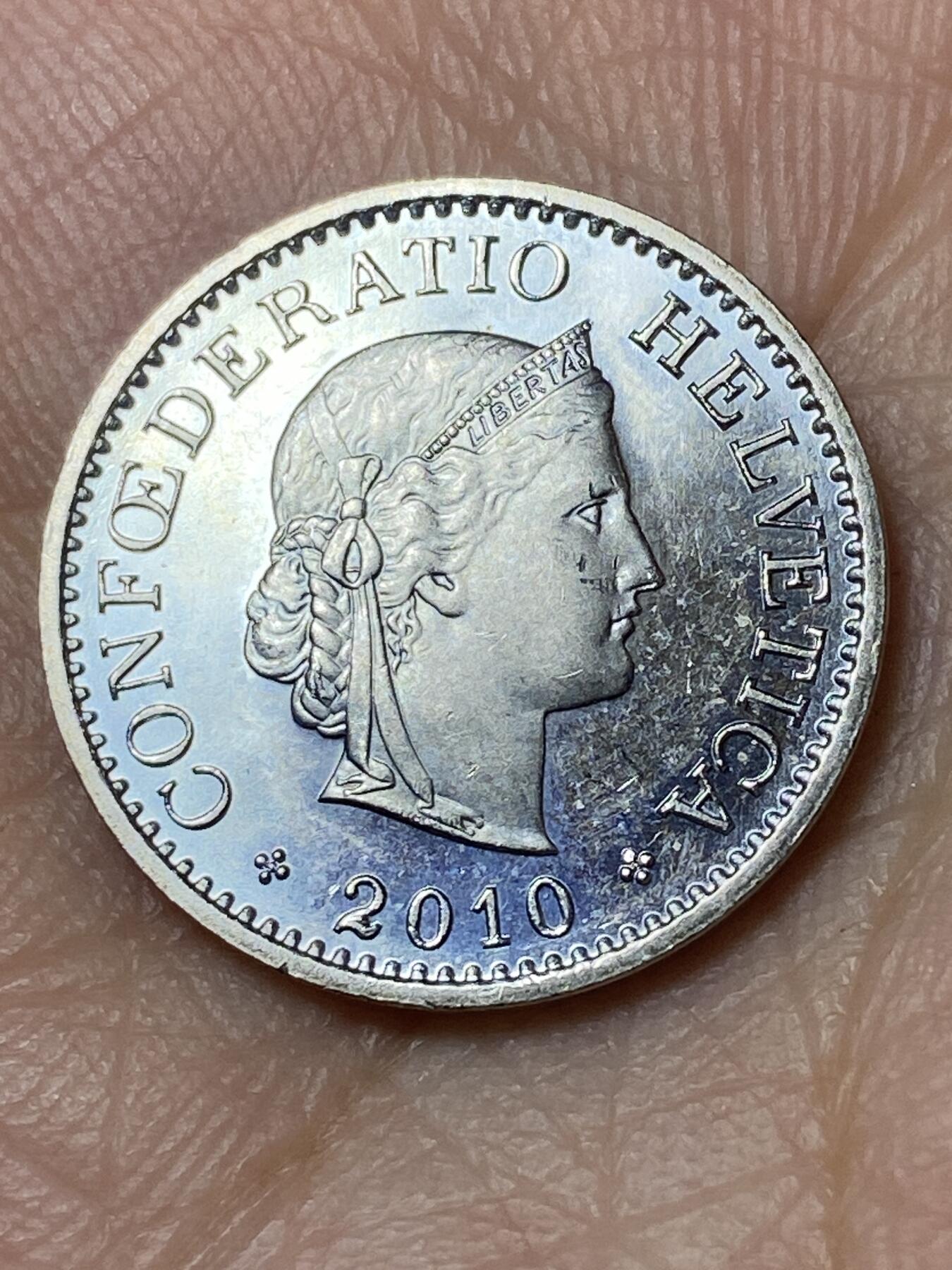 2026年第三十场(总第一百九十九场）英国一线回流散币特拍第二场(免佣金) 瑞士🇨🇭2010年10拉彭(第二版，B标伯尔尼造)