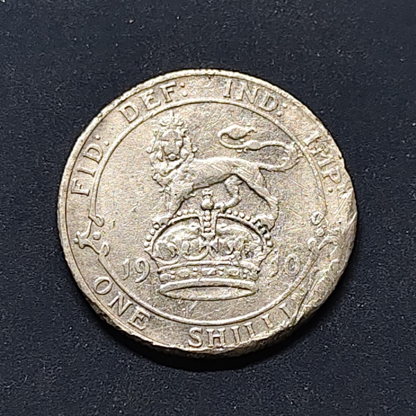 【全场包邮】纯粹捡漏拍504场-更新中 英国1910年爱德华七世1先令银币【23.5毫米5.66克92.5%】