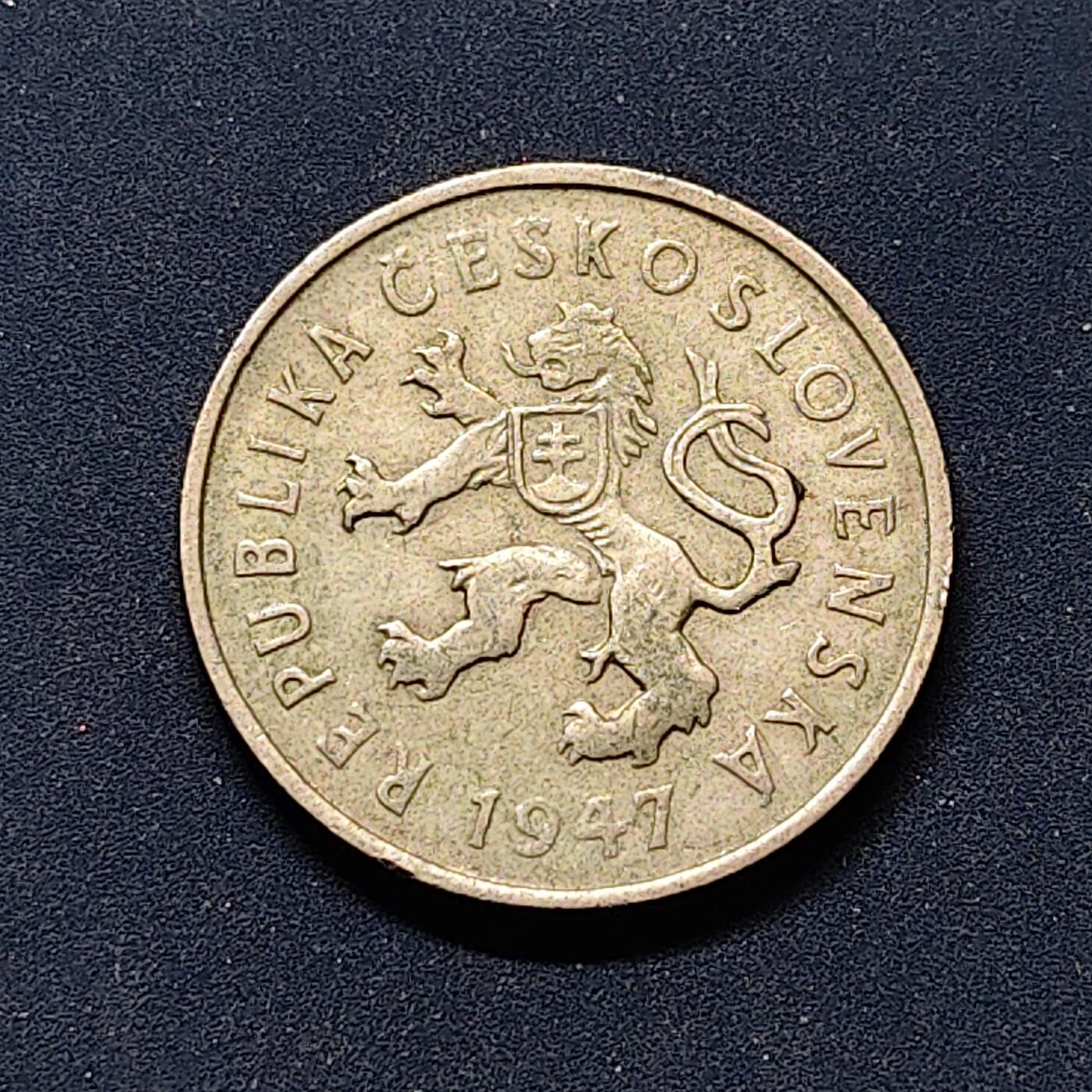 【全场包邮】纯粹捡漏拍504场-更新中 捷克斯洛伐克1947年2克朗