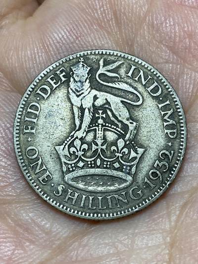 2026年第三十场(总第一百九十九场）英国一线回流散币新春特拍第二场(免佣金) - 英国🇬🇧1932年1先令银币(乔治五世第四版，500银)