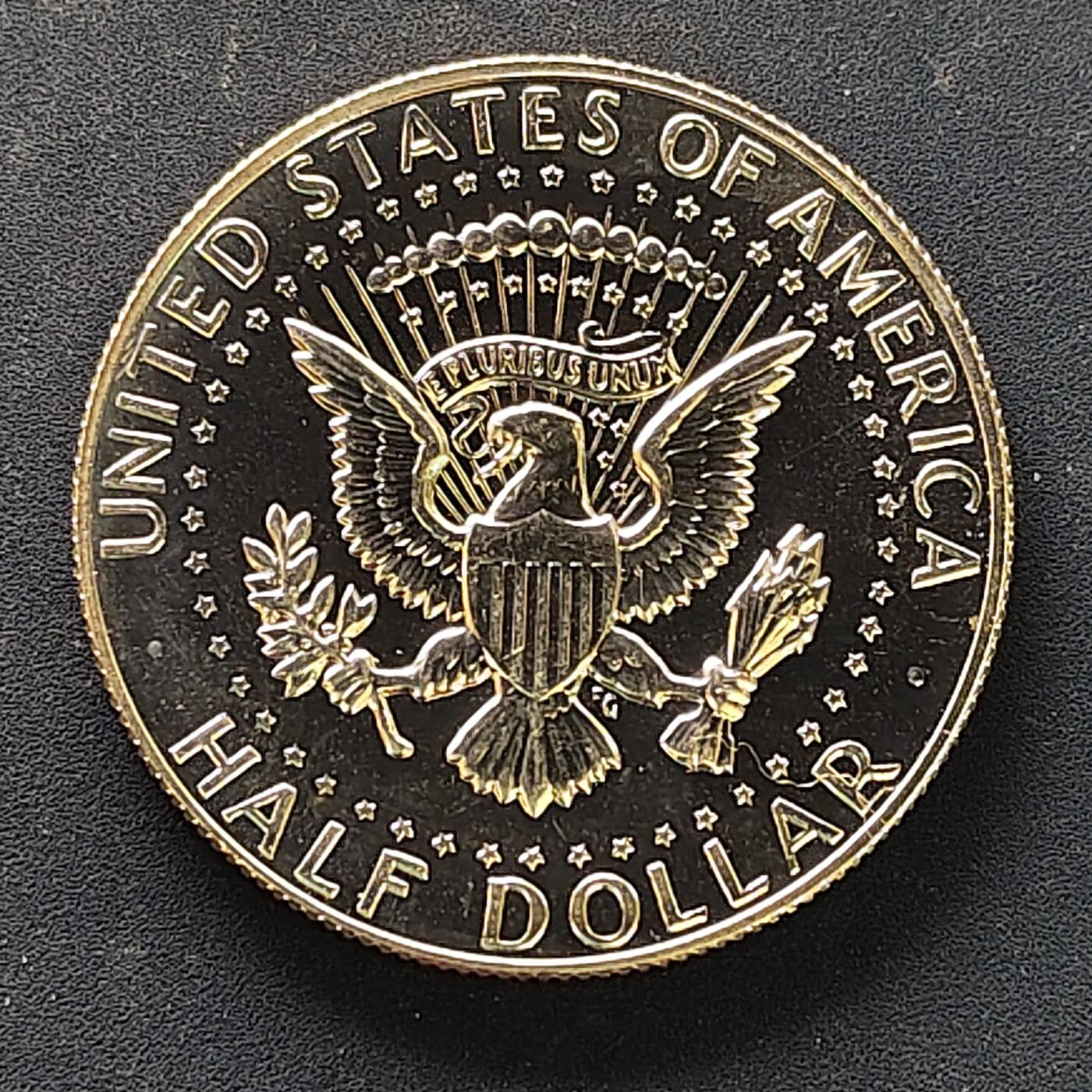 【全场包邮】纯粹捡漏拍504场-更新中 美国1970年肯尼迪半元精制银币【30.6毫米11.5克40%】