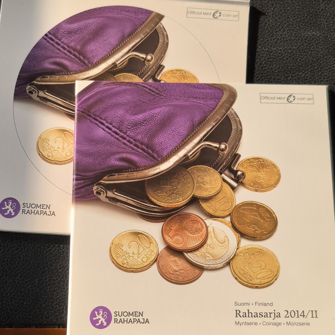 道一币馆币章第一百六十六场 原包装 芬兰2014年欧元套币八枚+纪念章