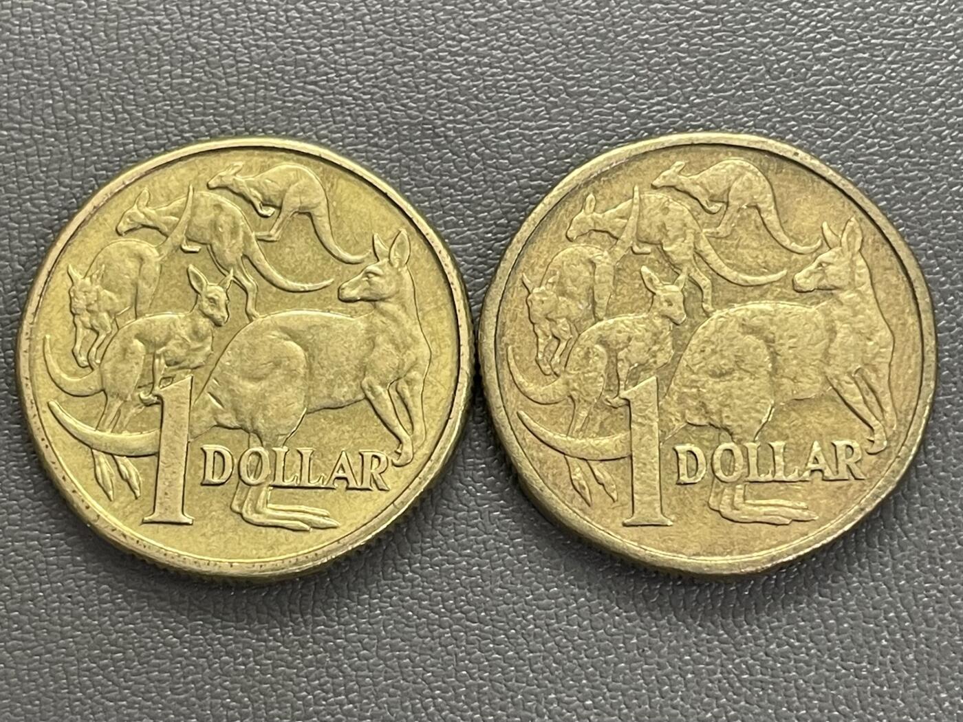 回流0218 新春快乐，马年大吉！ 澳大利亚1元两枚 袋鼠