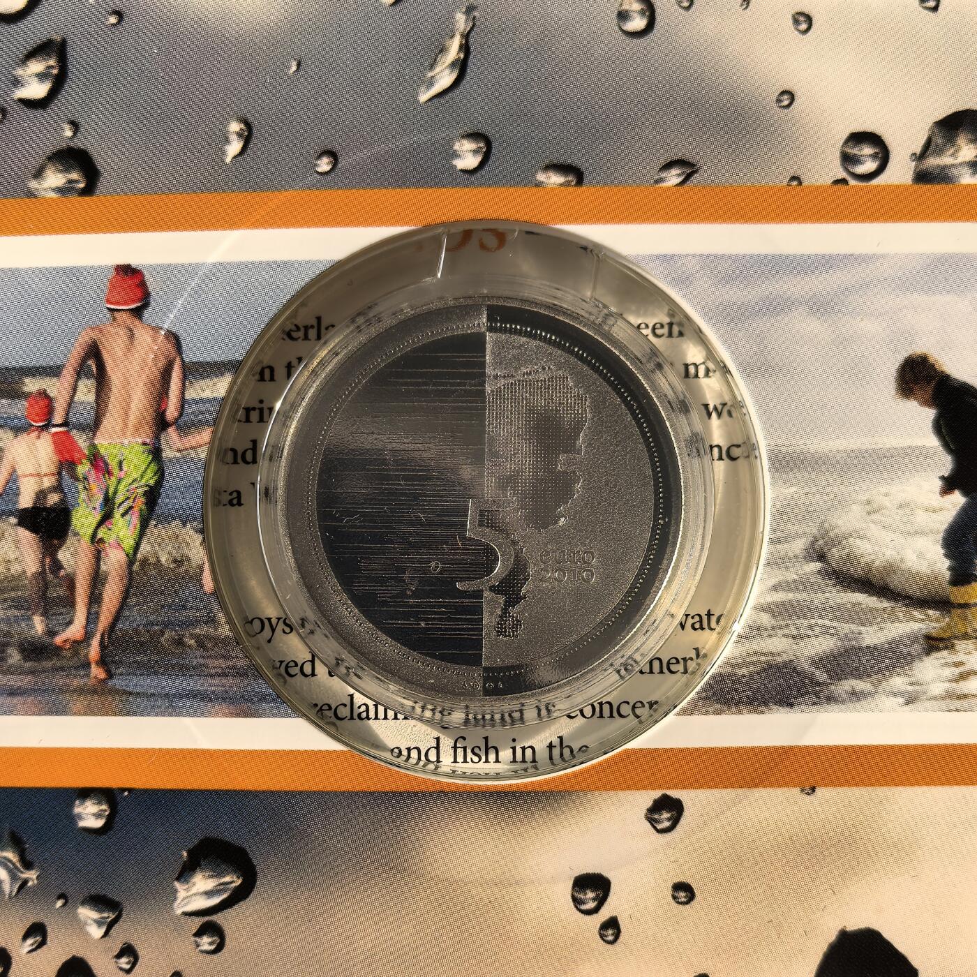 道一币馆币章第一百六十六场 原包装 荷兰2010旅游胜地沃特兰5欧元精制银币