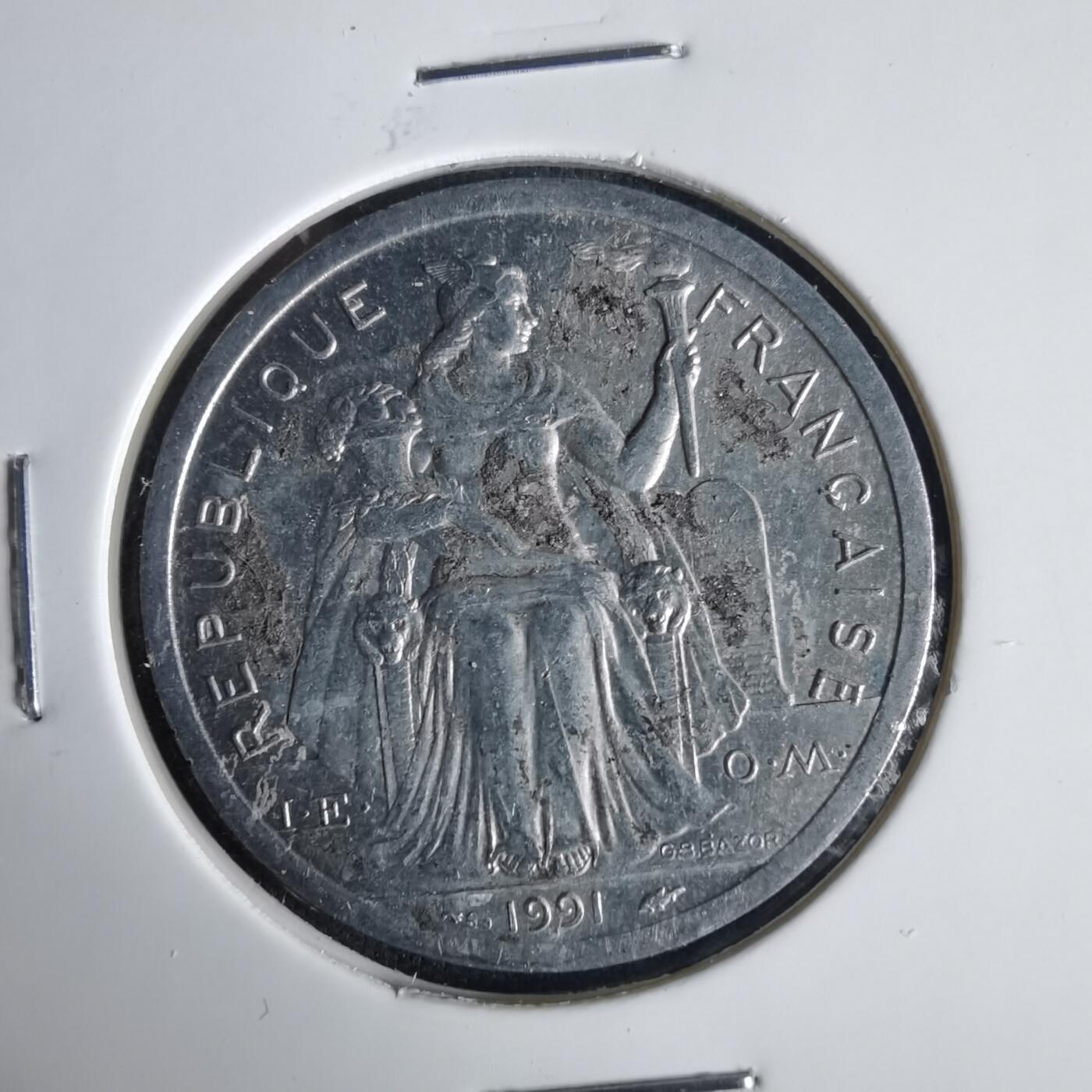 沼泽如烟--第1001场 法属新喀里多尼亚1991年2法郎