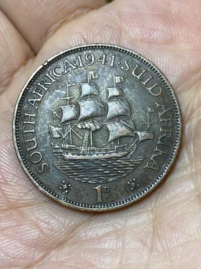 2026年第三十场(总第一百九十九场）英国一线回流散币特拍第二场(免佣金) - 英属南非1941年1便士(乔治六世第一版)