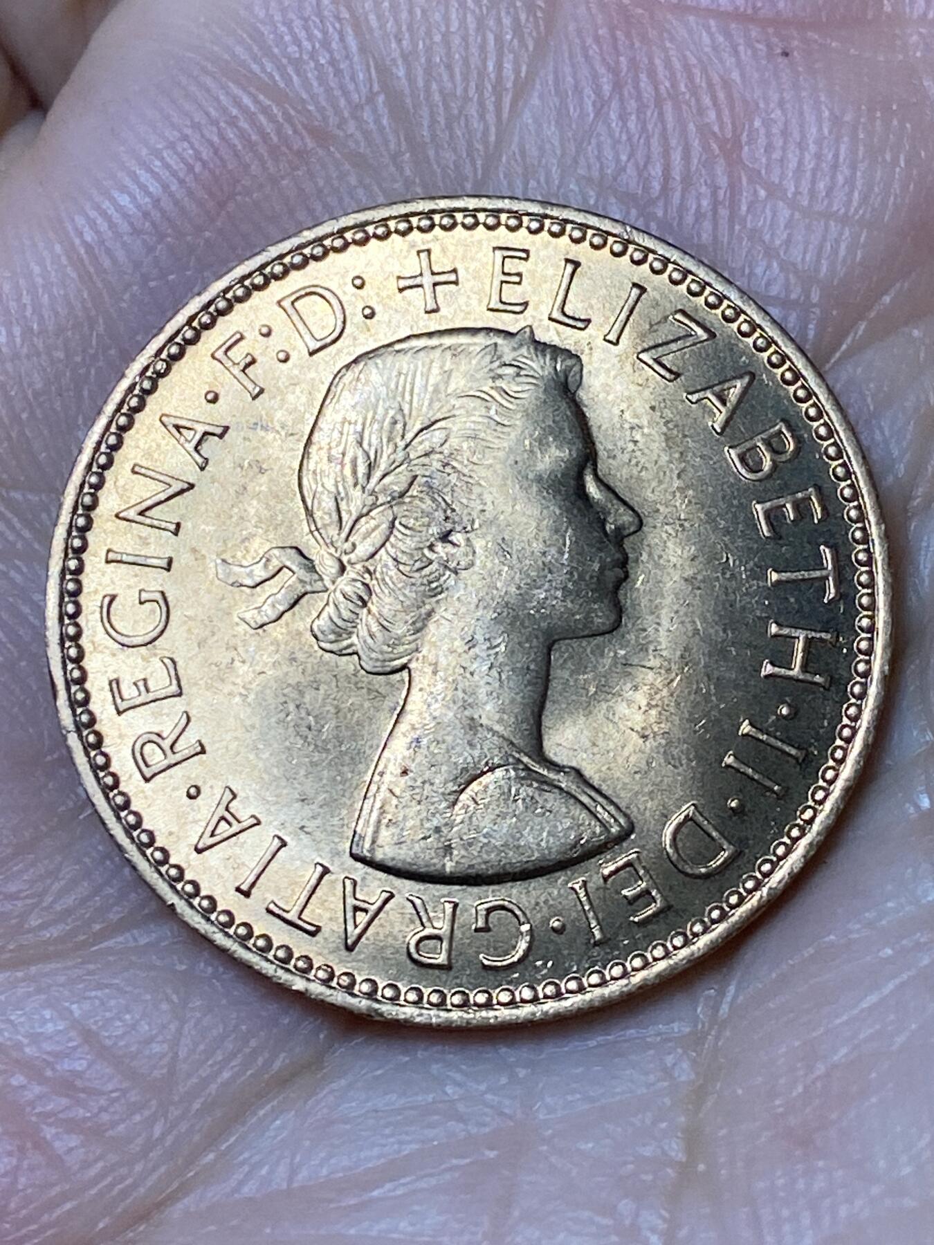 2026年第三十场(总第一百九十九场）英国一线回流散币特拍第二场(免佣金) 原光好品–英国🇬🇧1967年半便士(伊丽莎白二世青年桂冠第二版，普制币关门年)