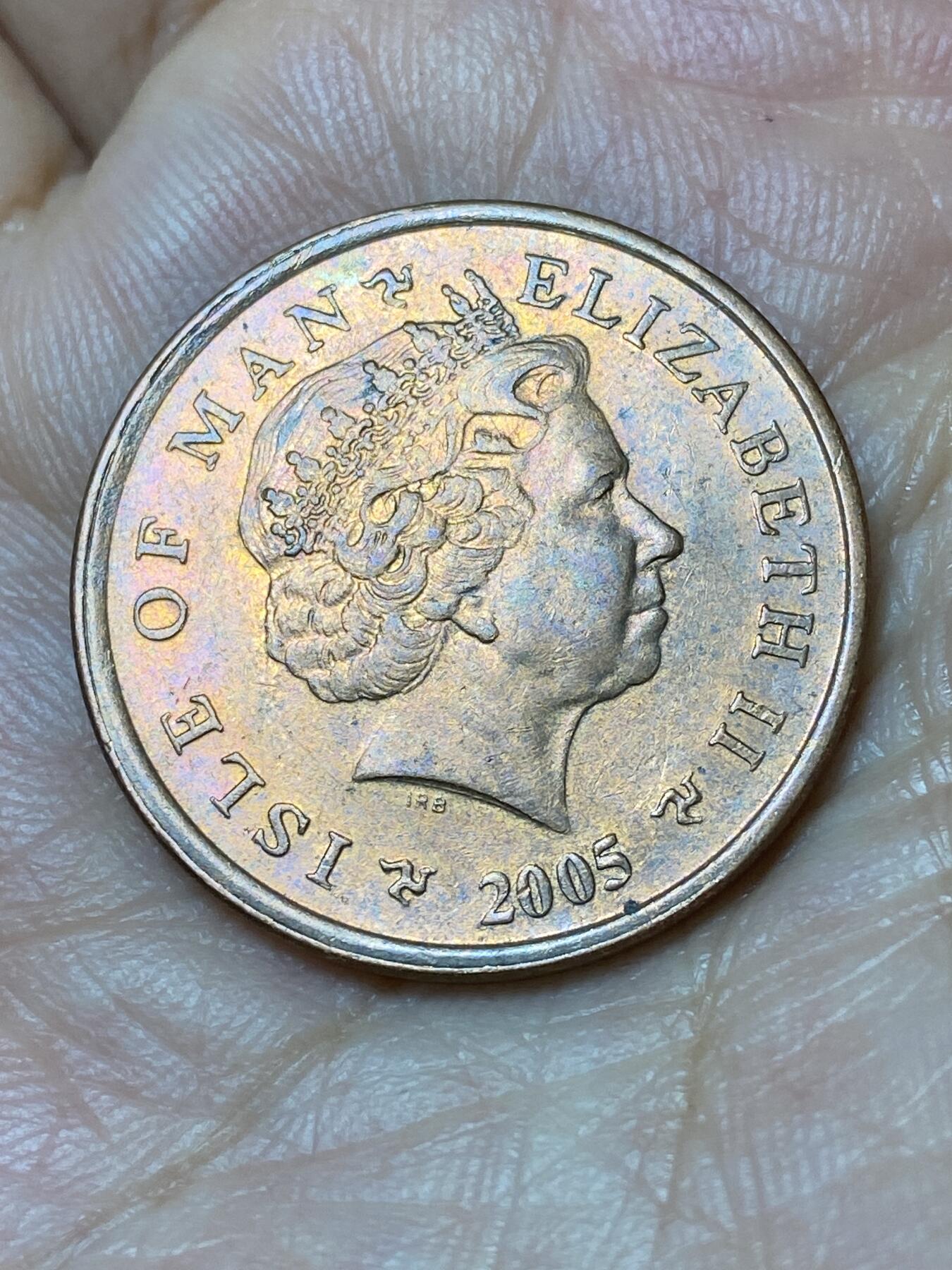 2026年第三十场(总第一百九十九场）英国一线回流散币特拍第二场(免佣金) 英属马恩岛🇮🇲2005年2便士(伊丽莎白二世老年第三套)