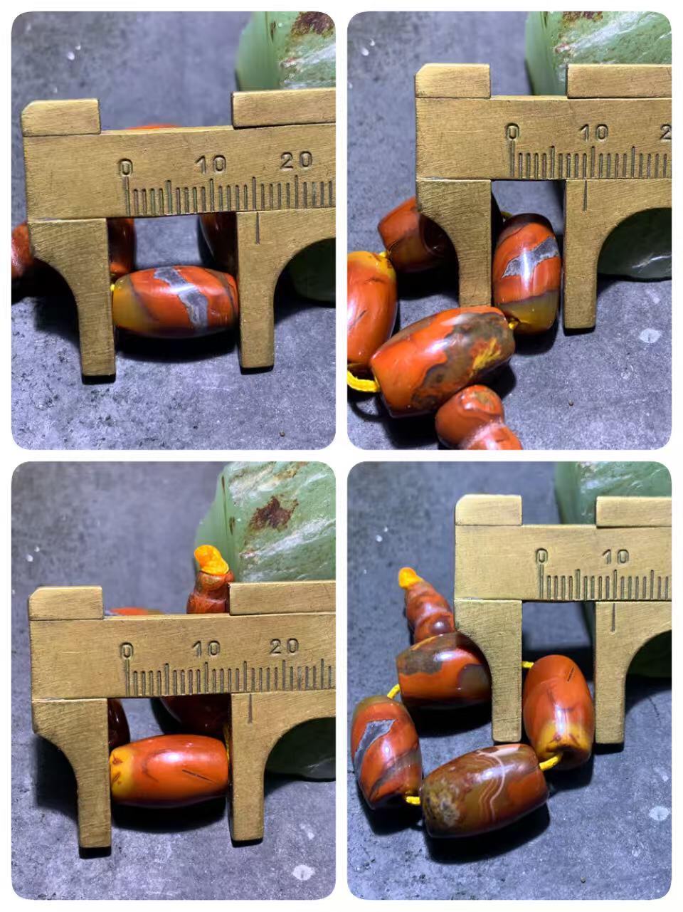 战国红玛瑙配饰一套，，