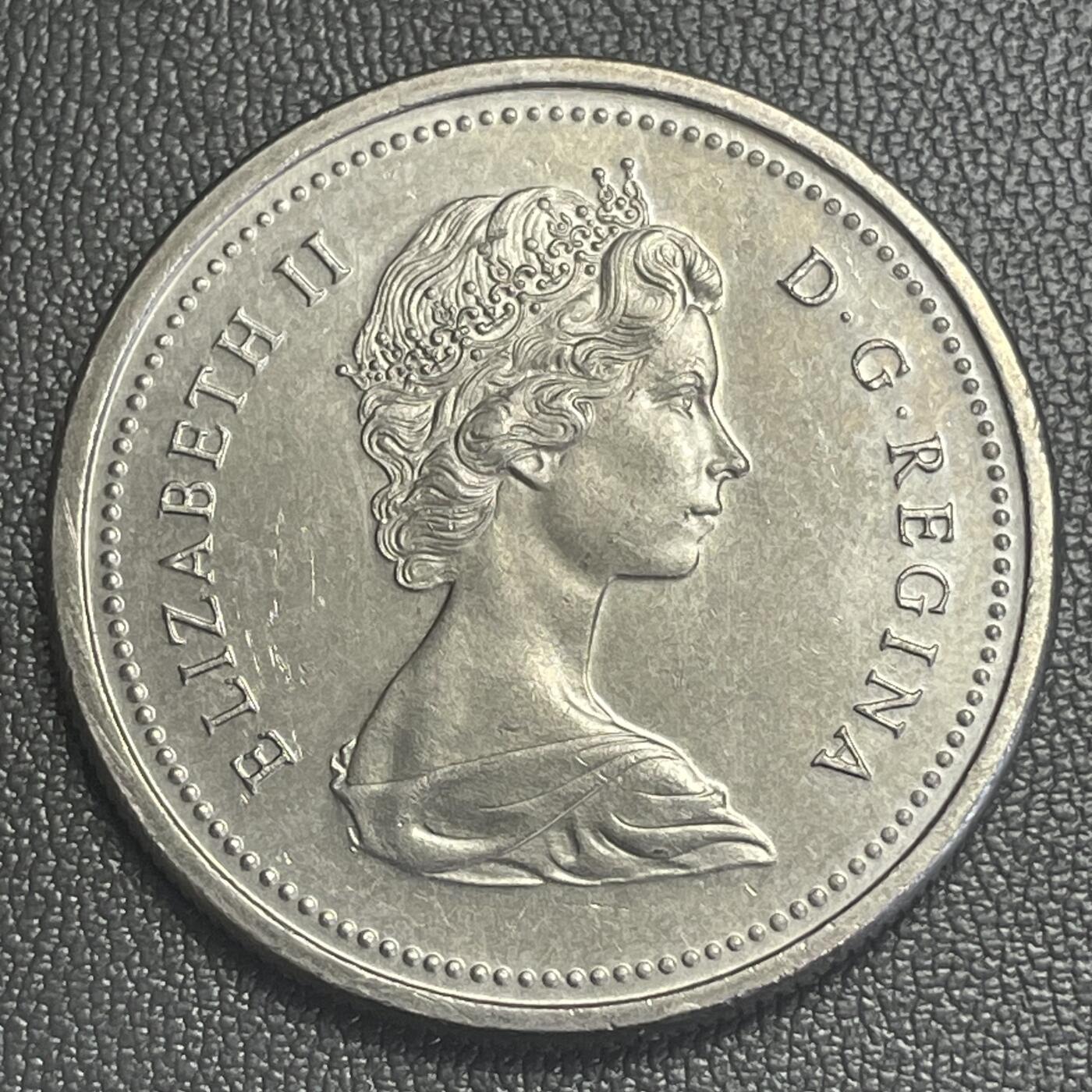 回流0218 新春快乐，马年大吉！ 加拿大1975年1加元纯镍币 独木舟和北极光