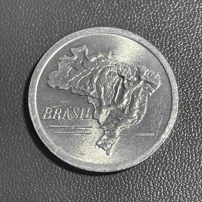 回流0301 - 1965年巴西20克鲁赛罗铝币 巴西地图