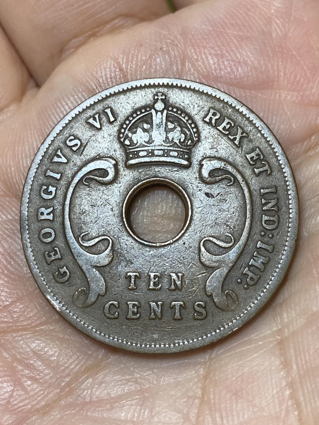 2026年第三十场(总第一百九十九场）英国一线回流散币特拍第二场(免佣金) 英属东非1937年10分(乔治六世加冕年，第一版首发年，H标喜敦厂造)