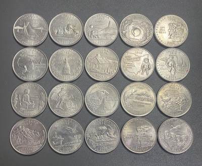 回流0218 新春快乐，马年大吉！ - 美国州币系列不同州20枚 罗得岛州、弗吉尼亚州、内布拉斯加州、佐治亚州、新罕布什尔州、路易斯安那州、马里兰州、爱荷华州、俄亥俄州、伊利诺伊州、阿拉巴马州、马萨诸塞州、爱达荷州、华盛顿州、南卡罗来纳州、科罗拉多州、佛罗里达州、阿肯色州、新罕布什尔州、南达科他州