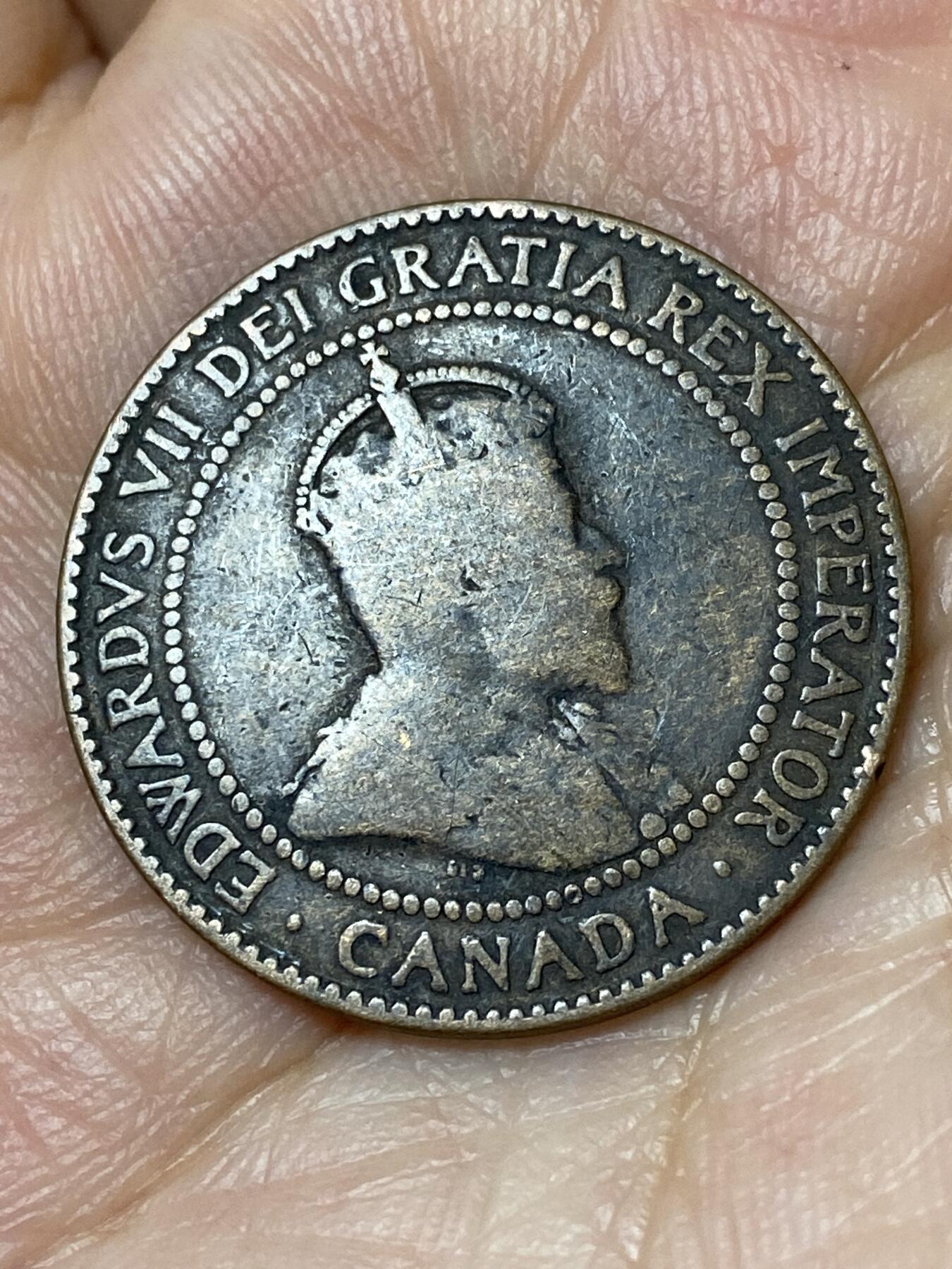 2026年第三十场(总第一百九十九场）英国一线回流散币特拍第二场(免佣金) 加拿大🇨🇦1909年1分(爱德华七世时期)