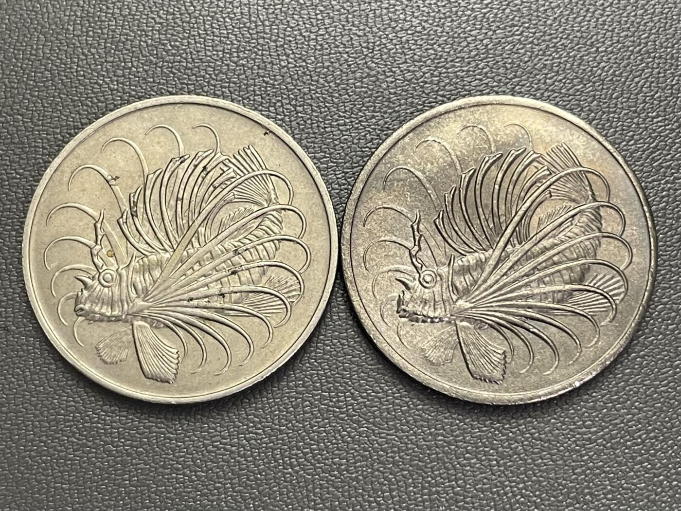 回流0218 新春快乐，马年大吉！ 新加坡1967、1979年50分 狮子鱼