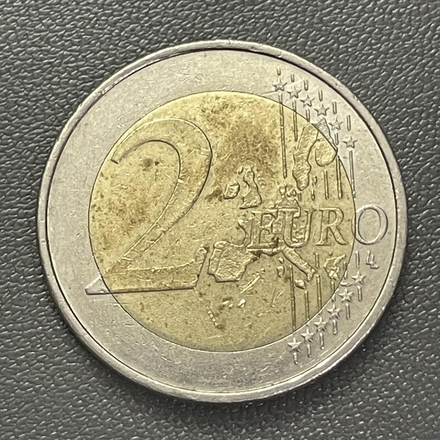 回流0301 德国2006年2欧元双金属币  州币 石荷州霍尔斯滕门