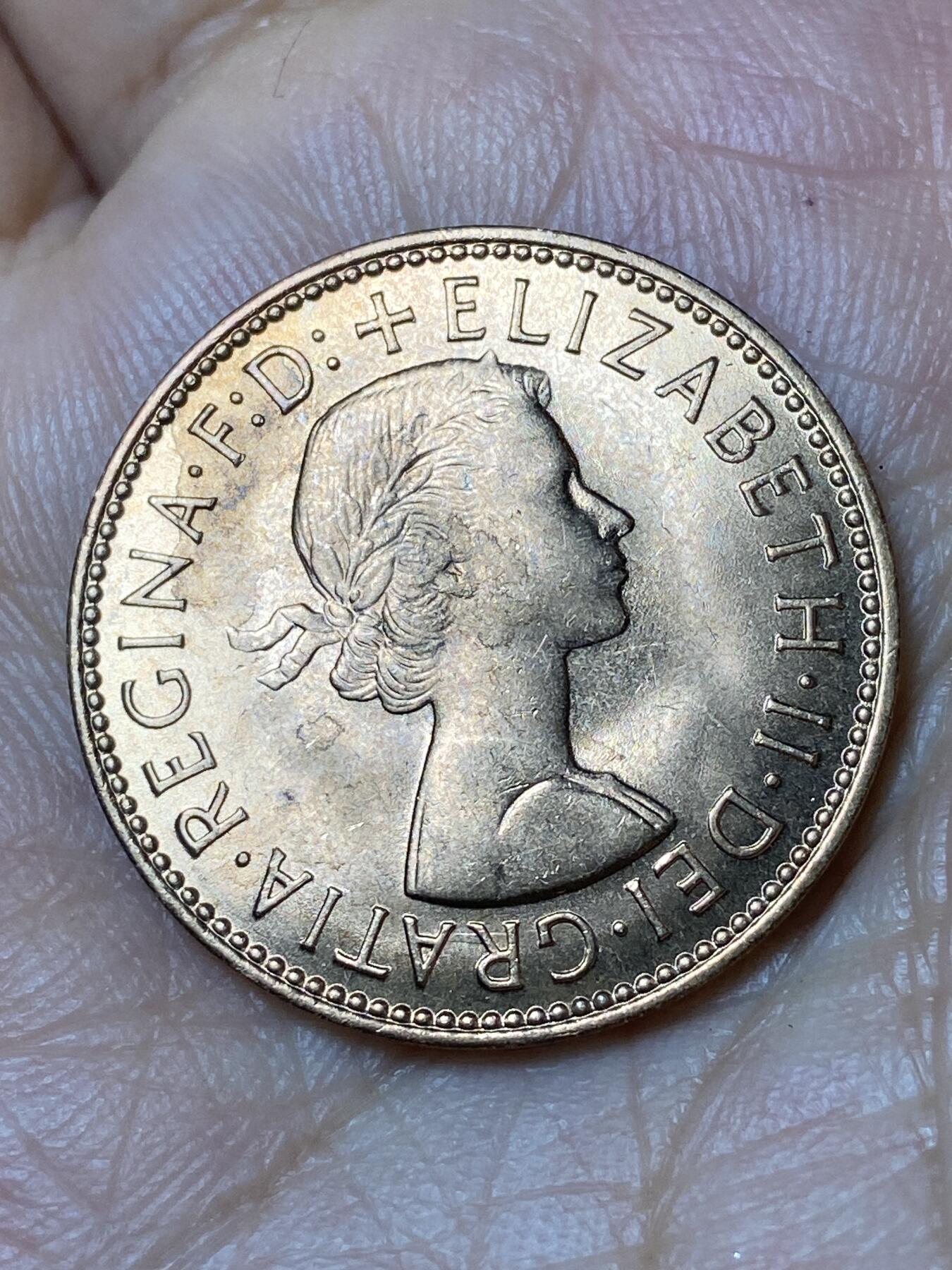 2026年第三十场(总第一百九十九场）英国一线回流散币特拍第二场(免佣金) 原光好品–英国🇬🇧1967年半便士(伊丽莎白二世青年桂冠第二版，普制币关门年)