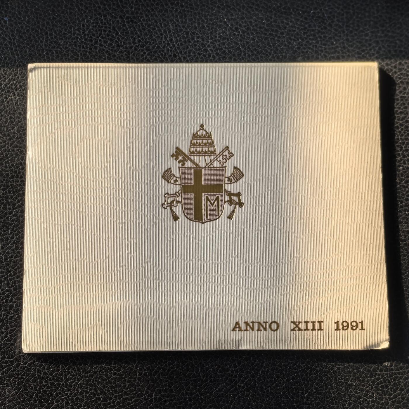 道一币馆币章第一百六十六场 原包装 梵蒂冈1991年套币7枚 含1000里拉银币