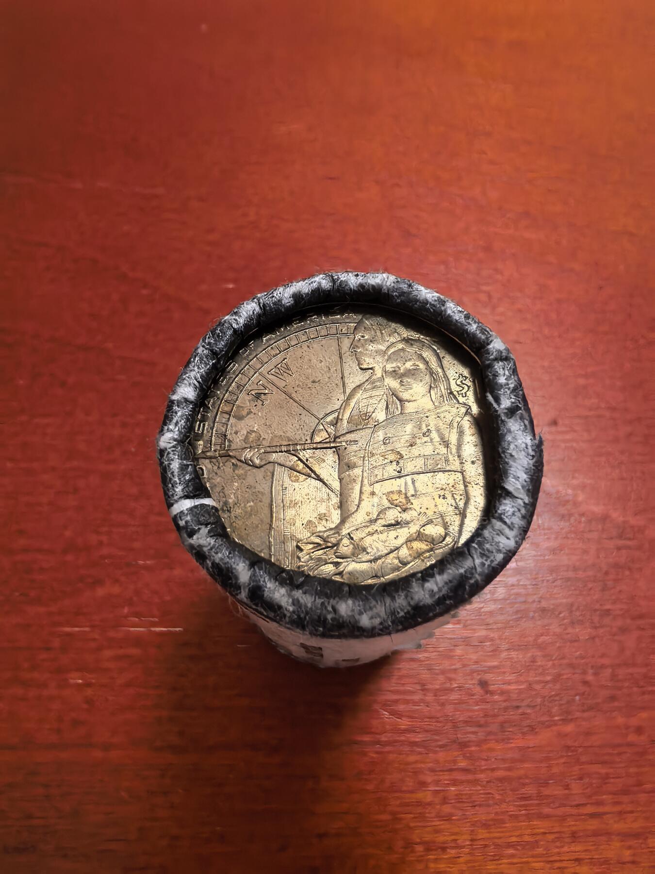 长老汇马年精选第二场拍卖 2014美国原住民1美元硬币1卷原封，共25枚