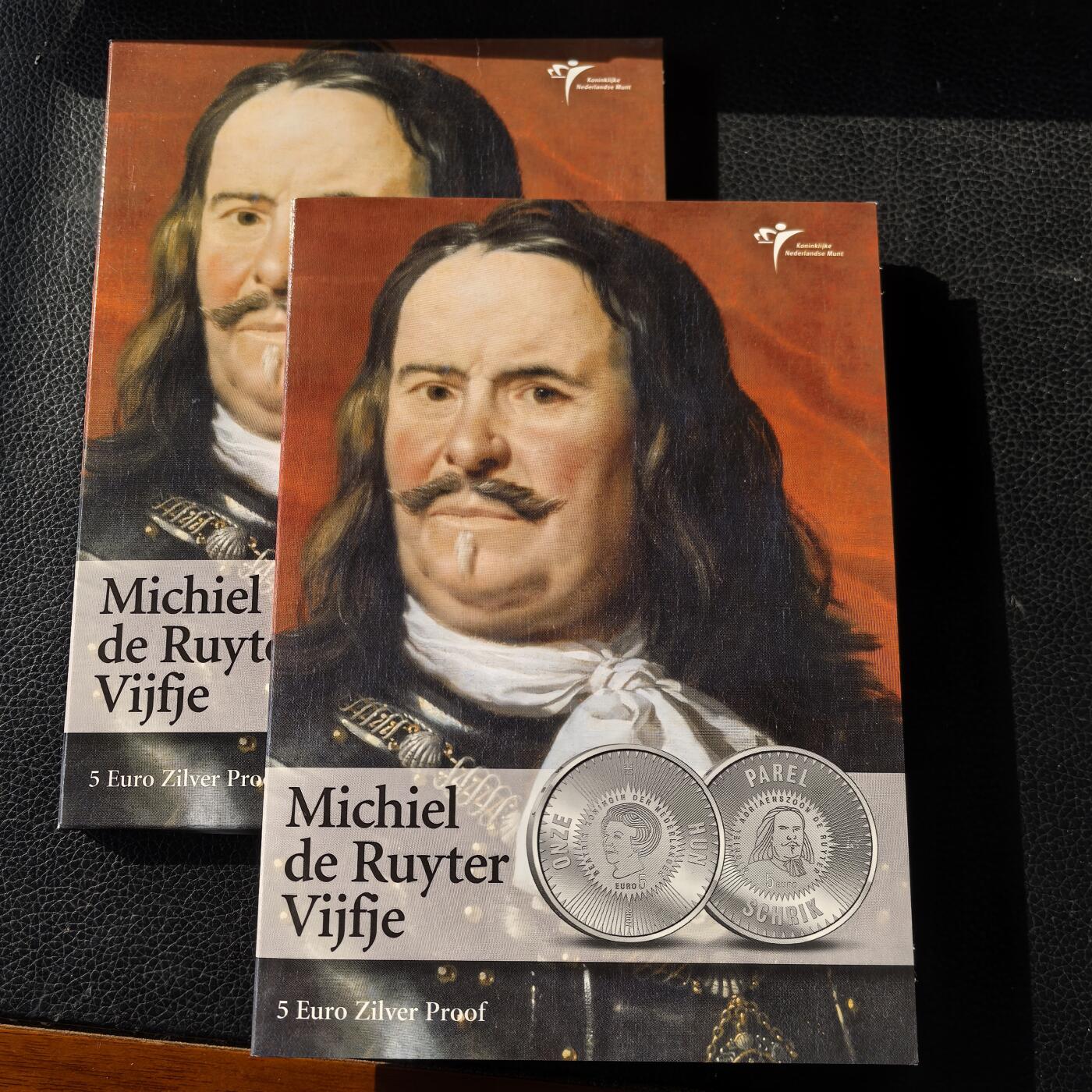 道一币馆币章第一百六十六场 原包装 荷兰2007年海军上将鲁伊特诞辰400周年5欧元精制银币