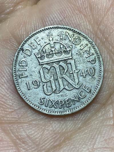 2026年第三十一场(总第二百场)英国一线回流散币新春特拍第三场(免佣金) - 英国🇬🇧1940年6便士银币(乔治六世第一版，500银)