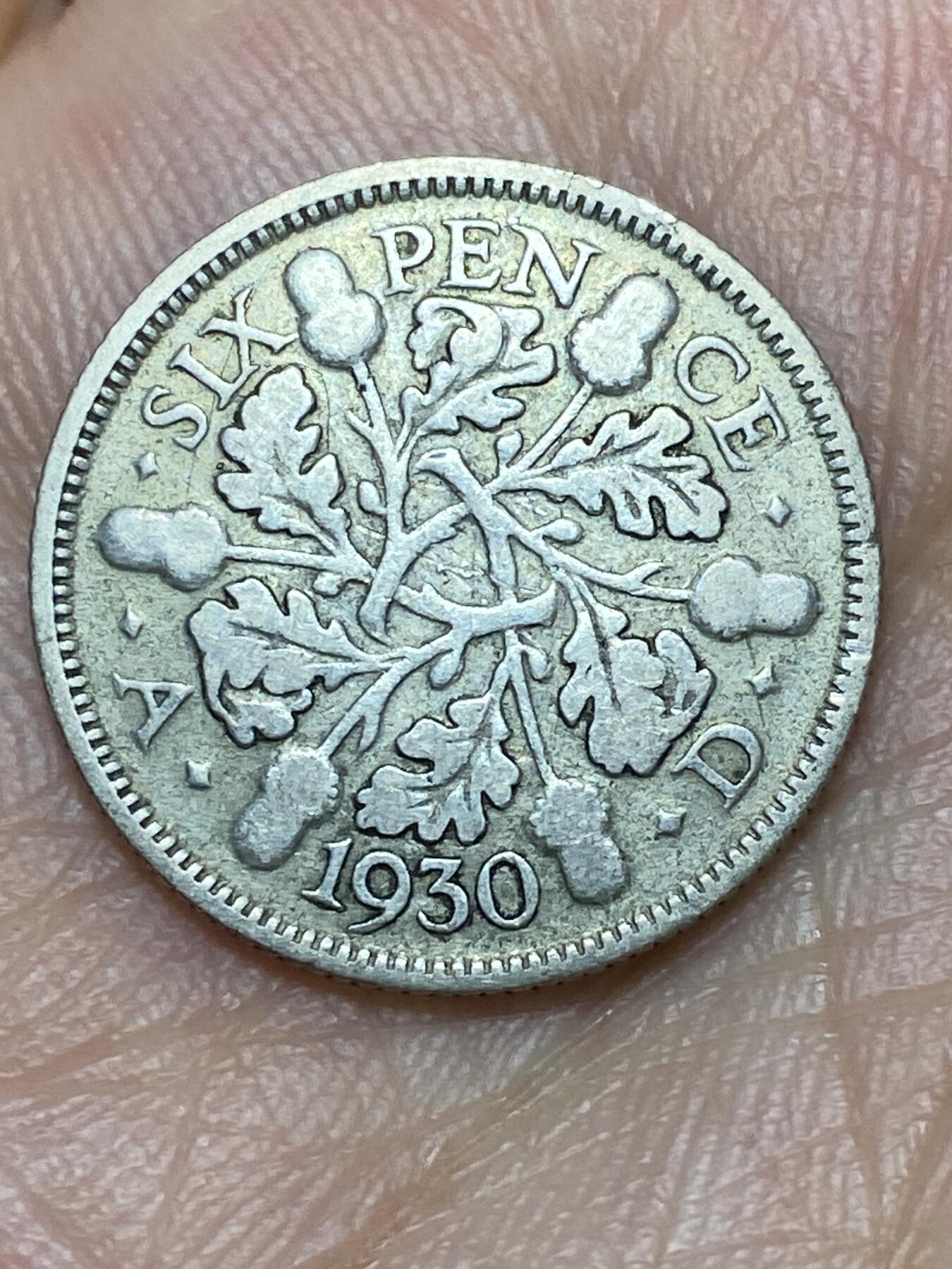 2026年第三十一场(总第二百场)英国一线回流散币新春特拍第三场(免佣金) 英国🇬🇧1930年6便士银币(乔治五世第五版，500银)