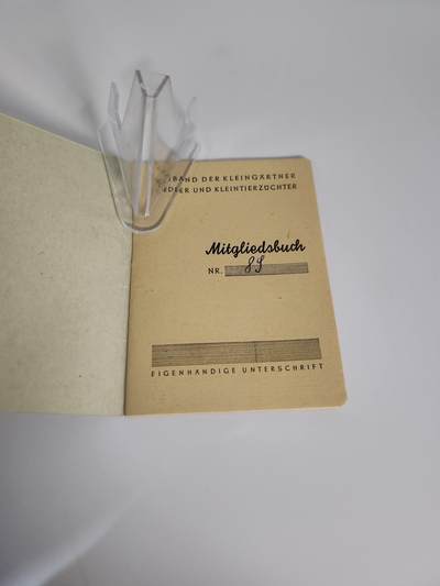 南水社第二次拍卖 民主德国小菜园、定居者和小型牲畜饲养者协会证书 女性，得主格特鲁德·伯恩鲍姆女士