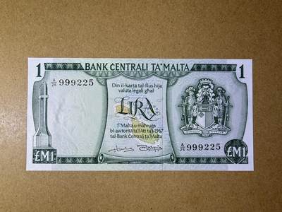 《艾美收藏》第232期-2.22周日外币靓号精品场(春节首拍) - 马耳他1镑 UNC 1973年 彩背 无347