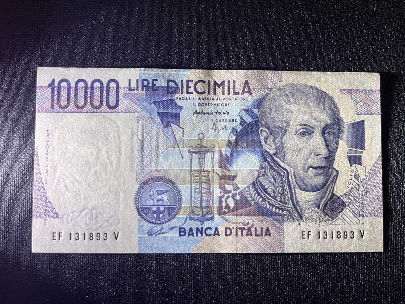 世界各国纸币拍卖 意大利1984年 10000里拉 实物图