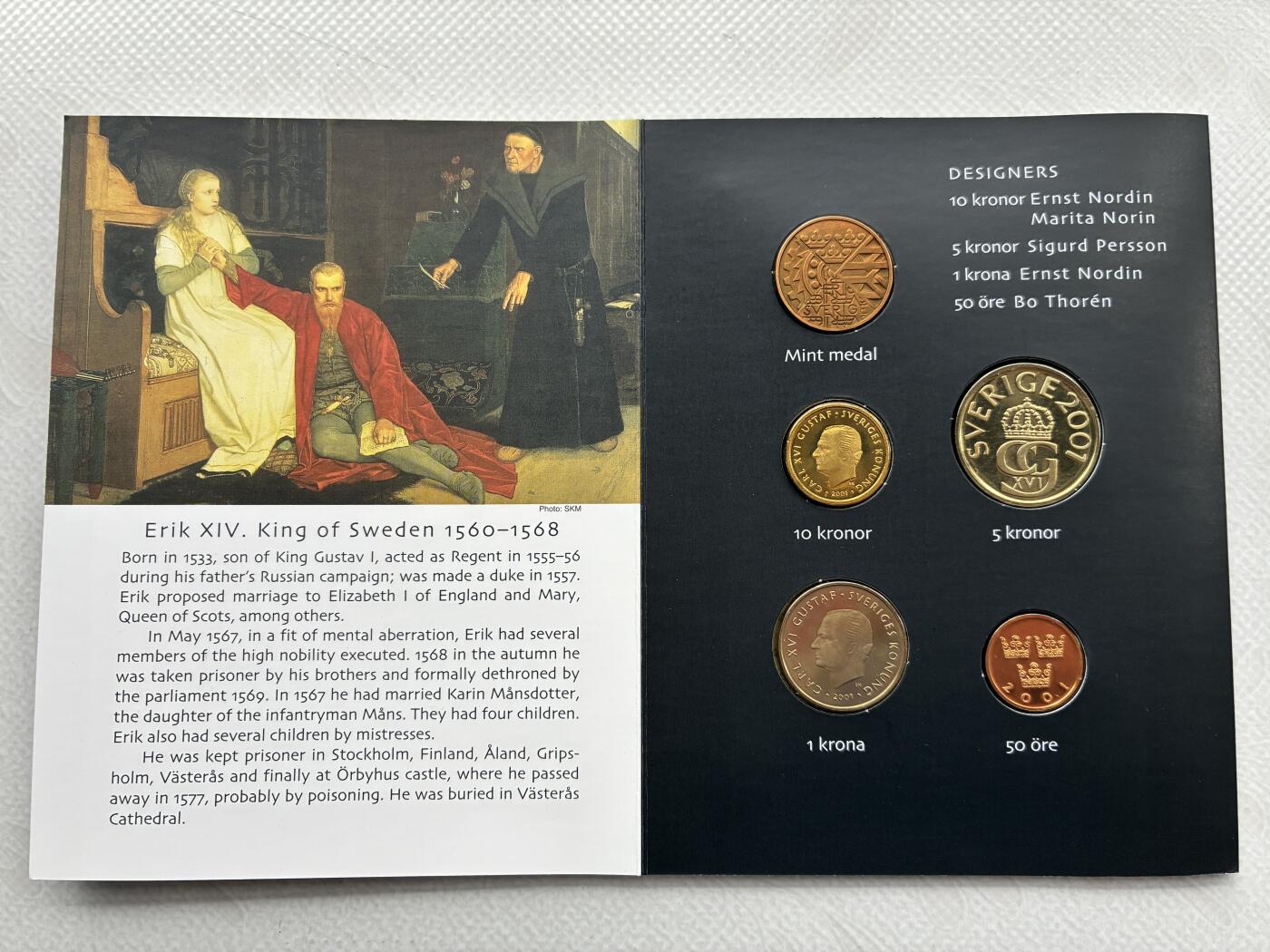 咖啡豆•收藏 2026年Feb_28th世界各国硬币套币拍卖 瑞典 2001年 UNC未流通封装套币 外国硬币