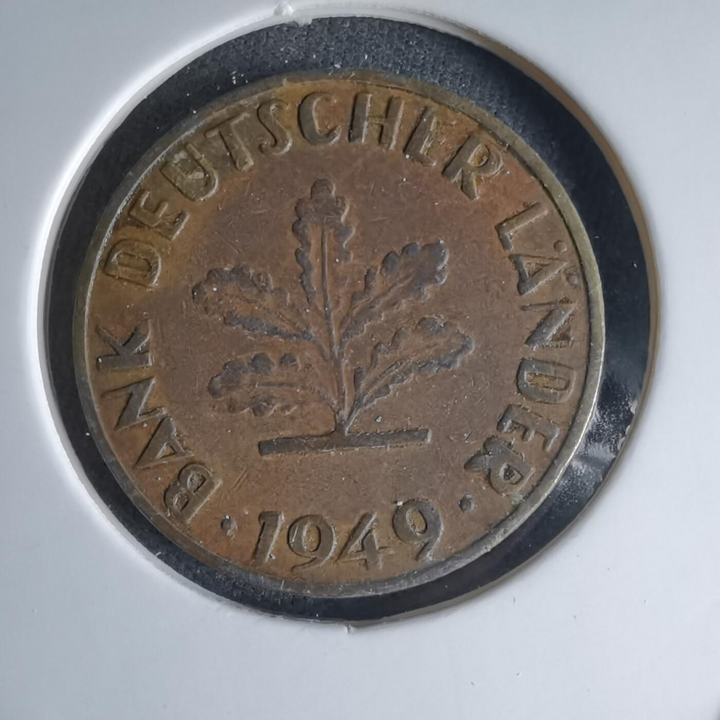 沼泽如烟--第1000场 德国1949年10芬尼银行版