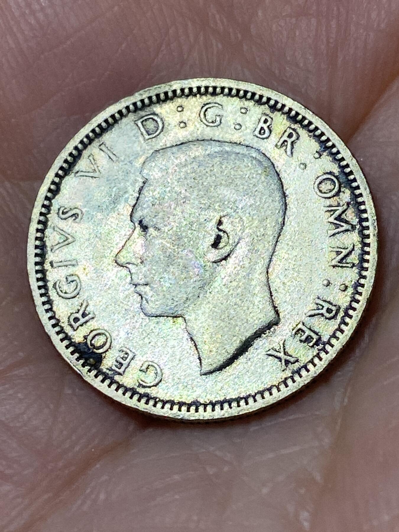 2026年第三十一场(总第二百场)英国一线回流散币新春特拍第三场(免佣金) 英国🇬🇧1946年6便士银币(乔治六世第一版关门年，500银)