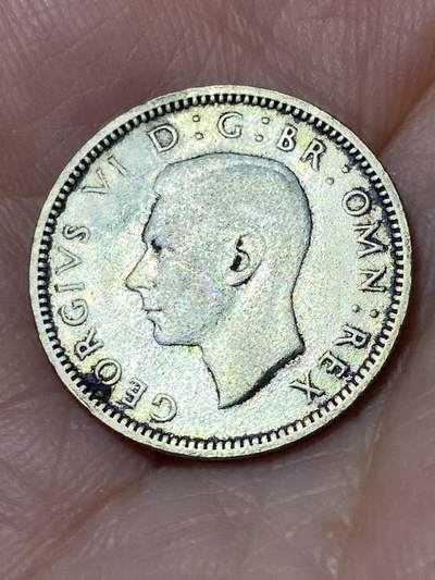 2026年第三十一场(总第二百场)英国一线回流散币新春特拍第三场(免佣金) 英国🇬🇧1946年6便士银币(乔治六世第一版关门年，500银)