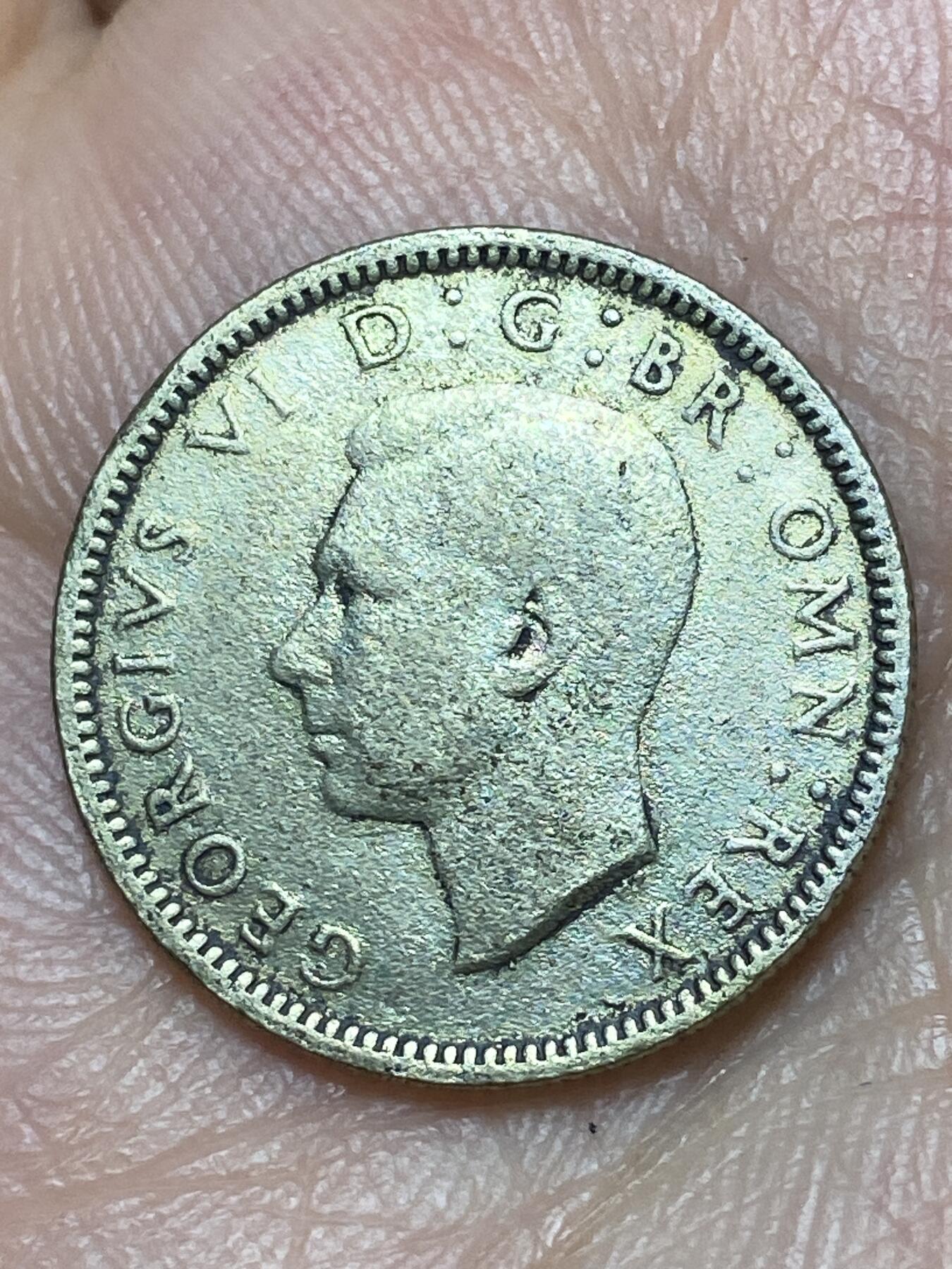 2026年第三十一场(总第二百场)英国一线回流散币新春特拍第三场(免佣金) 英国🇬🇧1941年6便士银币(乔治六世第一版，500银)