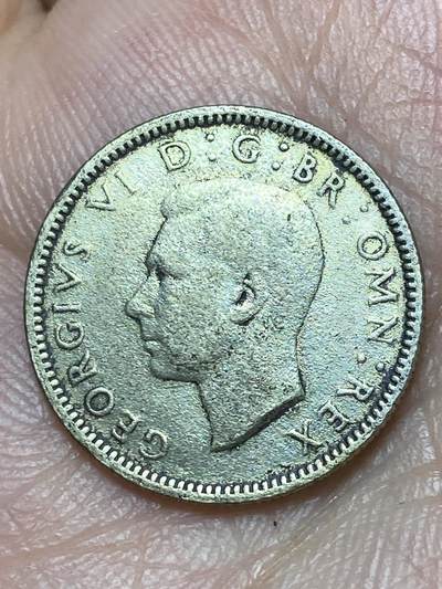 2026年第三十一场(总第二百场)英国一线回流散币新春特拍第三场(免佣金) 英国🇬🇧1941年6便士银币(乔治六世第一版，500银)