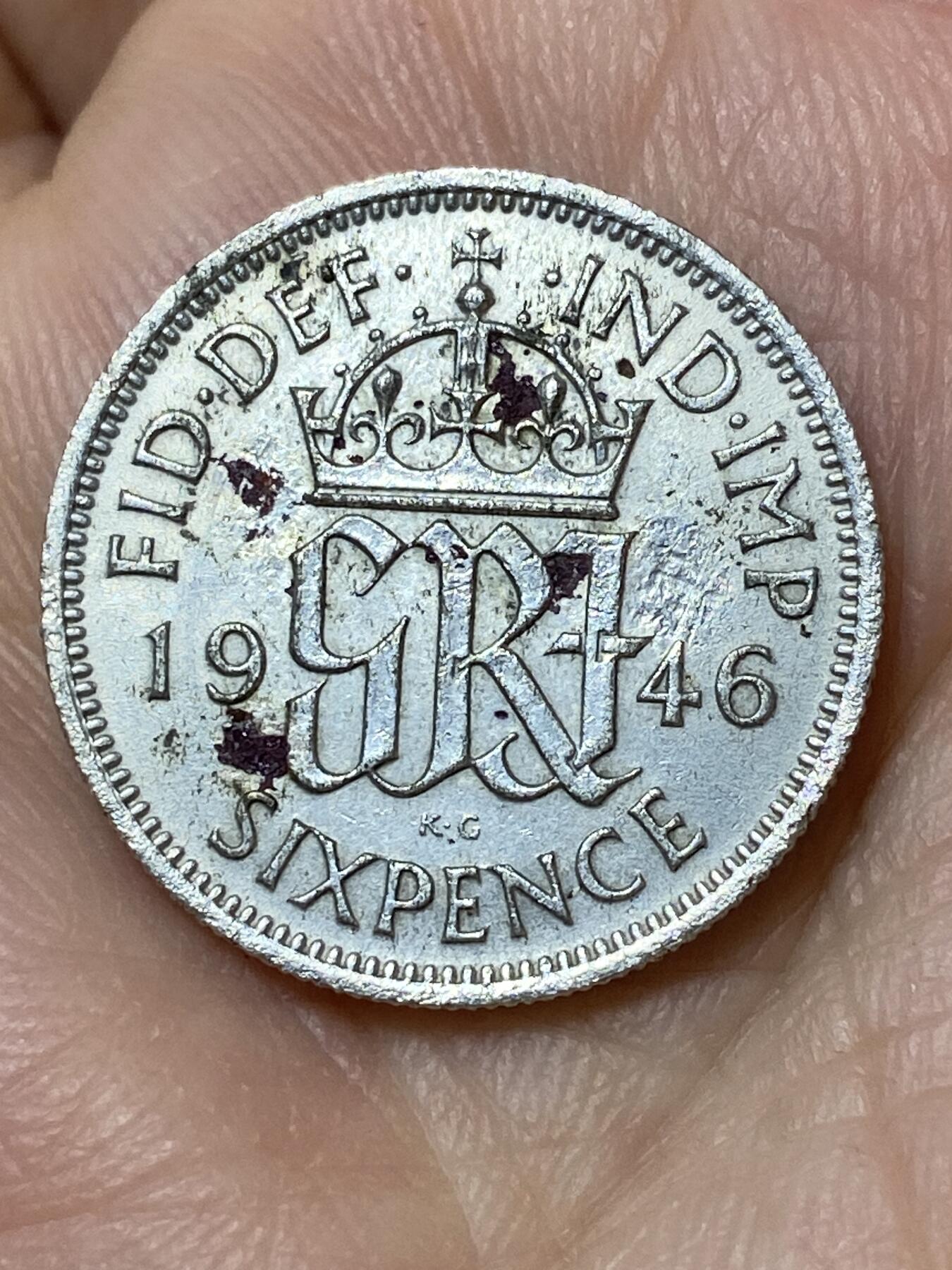 2026年第三十一场(总第二百场)英国一线回流散币新春特拍第三场(免佣金) 英国🇬🇧1946年6便士银币(乔治六世第一版关门年，500银)