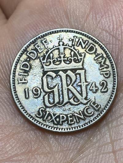 2026年第三十一场(总第二百场)英国一线回流散币新春特拍第三场(免佣金) - 英国🇬🇧1942年6便士银币(乔治六世第一版，500银)