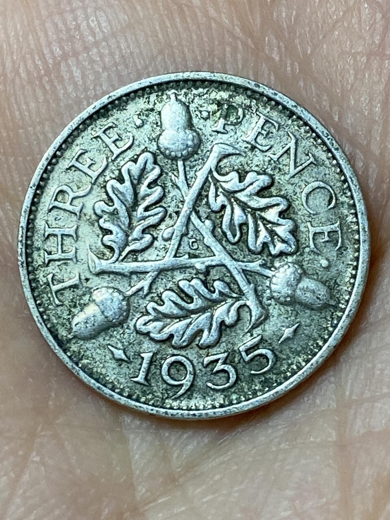 2026年第三十一场(总第二百场)英国一线回流散币新春特拍第三场(免佣金) 英国🇬🇧1935年3便士银币(乔治五世第四版，500银)