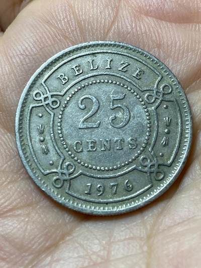 2026年第三十一场(总第二百场)英国一线回流散币新春特拍第三场(免佣金) - 伯利兹🇧🇿1976年25分(伊丽莎白二世青年带冠)