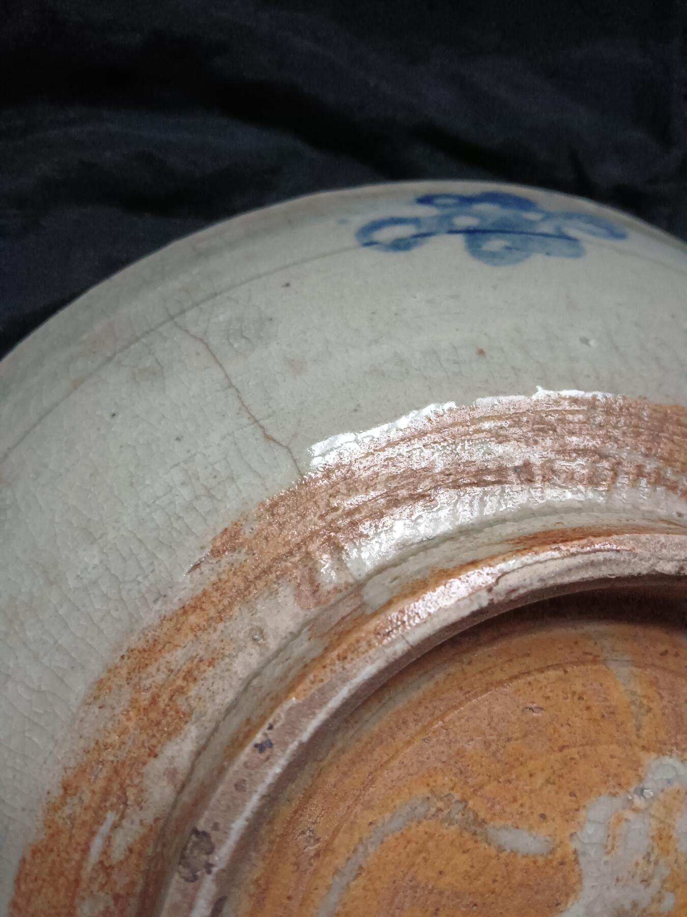 明代民窑青花中国结（盘长纹）盘