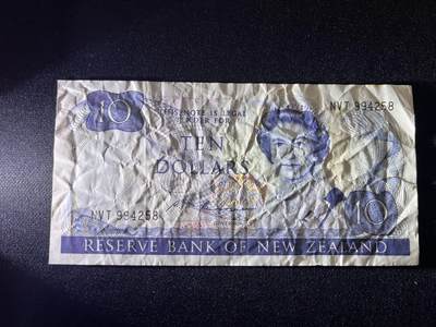 世界各国纸币拍卖 - 新西兰10元 实物图