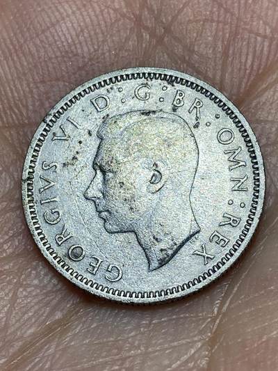 2026年第三十一场(总第二百场)英国一线回流散币新春特拍第三场(免佣金) 英国🇬🇧1940年6便士银币(乔治六世第一版，500银)