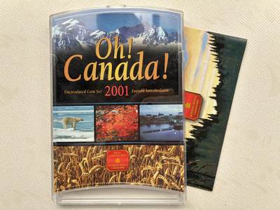 咖啡豆•收藏 2026年Feb_28th世界各国硬币套币拍卖 - 加拿大 2001年 UNC未流通封装套币 外国硬币