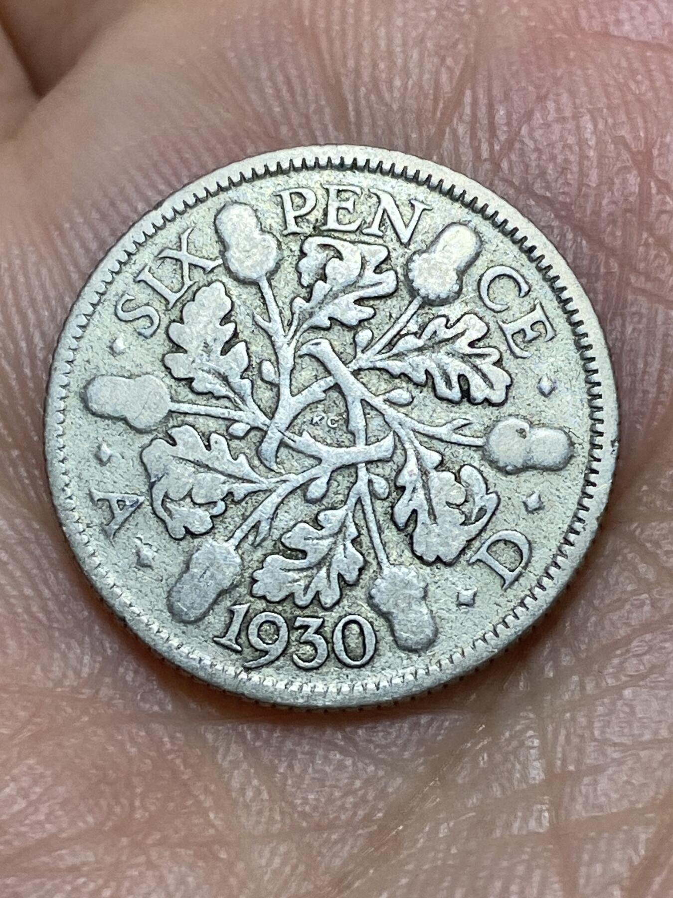 2026年第三十一场(总第二百场)英国一线回流散币新春特拍第三场(免佣金) 英国🇬🇧1930年6便士银币(乔治五世第五版，500银)